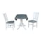 International Concepts Square 42 in Dual Drop Leaf Table, 2 San Remo Side Chairs, White/Heather Gray, 42 in W, 42 in L, Wood K05-42DP-C10P - alternate 5